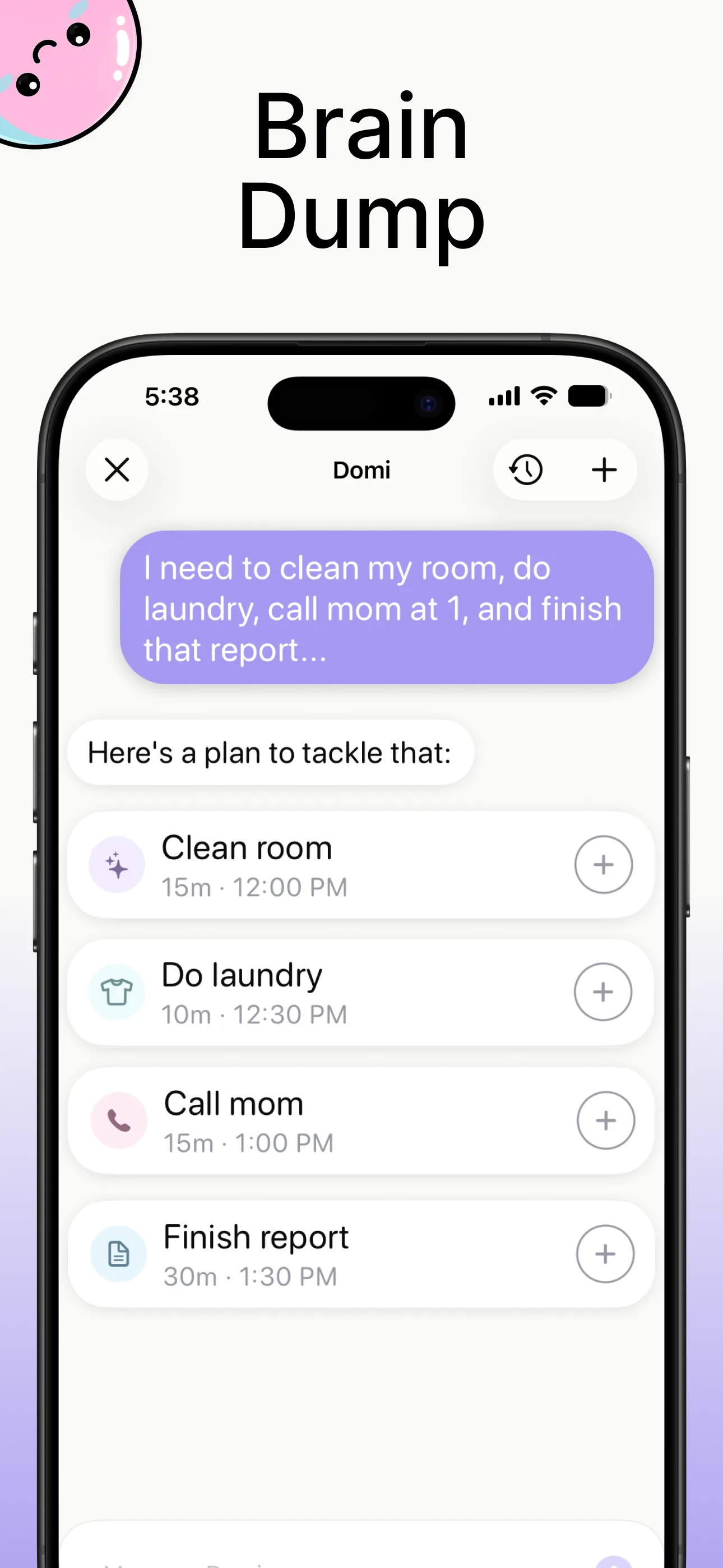 Domi timeline planner view